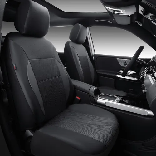 Vista 2 de CAR PASS Fundas de Asiento de Cuero de Malla de Aire Transpirable Cubierta de Asiento de Automóvil Juego Completo Esponja Súper de 5mm en el Todo