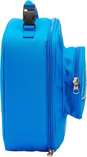 Vista 4 de Bolsa de almuerzo LEGO, duradera y aislada, con bolsillo de malla y compartimento con cremallera, perfecta para comidas sobre la marcha, negra