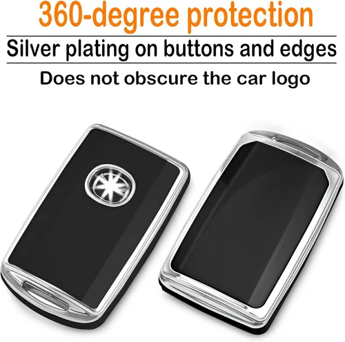 Vista 3 de Kirsnda Funda para llavero Mazda, funda con llavero, protección de TPU suave, 4 botones para llave 2019-2025 para 3, Hatchback, CX-50, CX-30, CX-70
