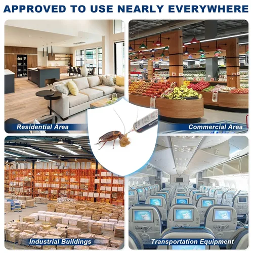 Vista 7 de Cebo de gel para cucarachas, control de insectos para interiores, listo para usar, mata cucarachas - 4 tubos x 30 gms