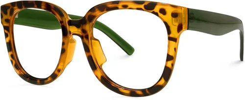 Vista 10 de Zeelool Gafas de bloqueo de luz azul cuadradas retro unisex de gran tamaño Harrell ZOP049594
