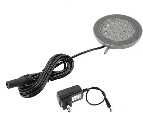 Vista 9 de LED Acuario Aire, Control de Luz Cambio Lámpara Pescado Pescado Burbuja Piedra Decoración US Plug 100 240V