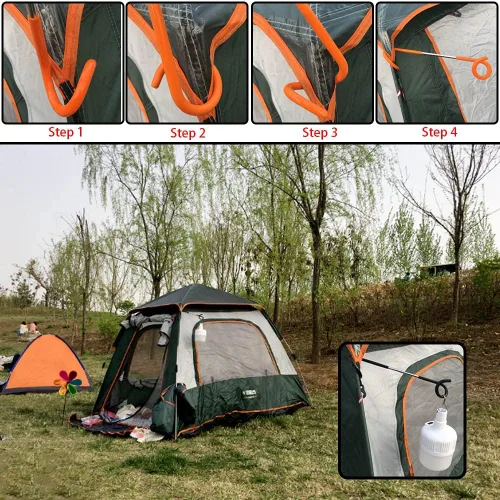 Vista 4 de Camping Lantern Hook Hanger Tent Light Outdoor Lamp Hanger Non-Slip for Camping Hiking - 2pcs