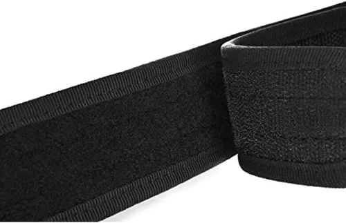 Vista 6 de REEBOW GEAR Cinturón táctico de alta resistencia, ajustable, uniforme de policía, Airsoft, cinturones de cintura con bolsas dobles Mag, color negro