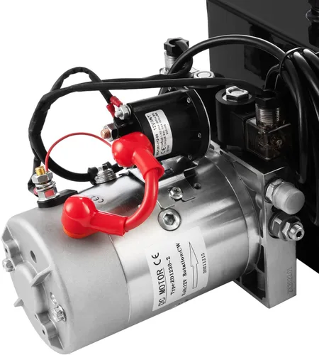 Vista 8 de TOPDEEP Unidad de potencia hidráulica Remolque de descarga de doble efecto de 8 cuartos de galón Bomba hidráulica DC 12V, bomba hidráulica Depósito
