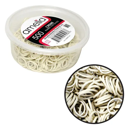 Vista 16 de 500 unidades de gomitas en contenedor de rejillas para colas de caballo y trenzas., Negro