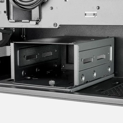 Vista 14 de Silverstone Technology FARA 514X - Chasis de torre todo metálico ATX negro con soporte de radiador doble, ventiladores ARGB y soporte para GPU