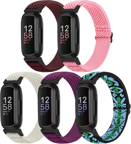 Vista 11 de Bcuckood Compatible con correas de reloj Fitbit Inspire 3/Inpsire 2/Inspire/Inpsire HR/Ace 2/Ace 3, correa elástica ajustable de repuesto