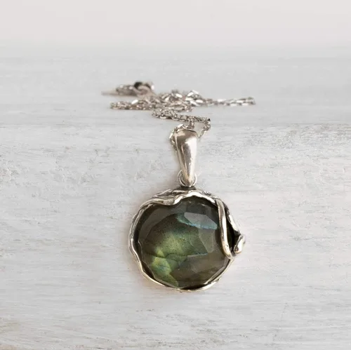 Vista 24 de 925 Sterling Silver Gemstone Necklaces for Women - Birthstone - Silver Pendant Necklaces - Statement Necklace Silver - Everyday Jewelry Silver