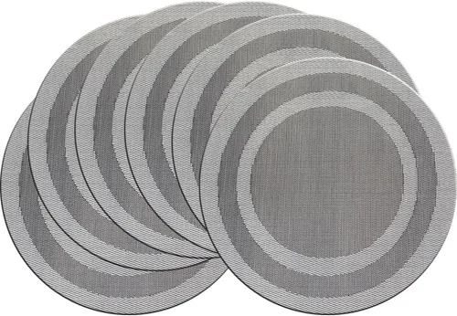 Vista 47 de PIGCHCY Juego de 4 manteles individuales en forma de cuña para mesa de comedor, tejido cruzado, lavables, resistentes al calor, manteles