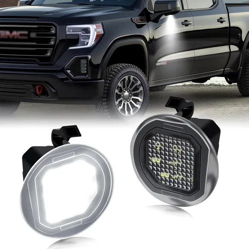 Vista 8 de D-Lumina Luces LED de espejo compatibles con Chevy Silverado GMC Sierra 1500 Tahoe Suburban Avalanche 1500 2500 Cadillac Escalade ESV EXT Yukon XL