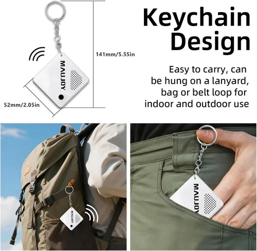 Vista 3 de Talking Analog Watch & Talking Keychain Clock,Loud and Clear American English Voice Will Say The Alarm, Time, Date, The Best Choice for The Elderly