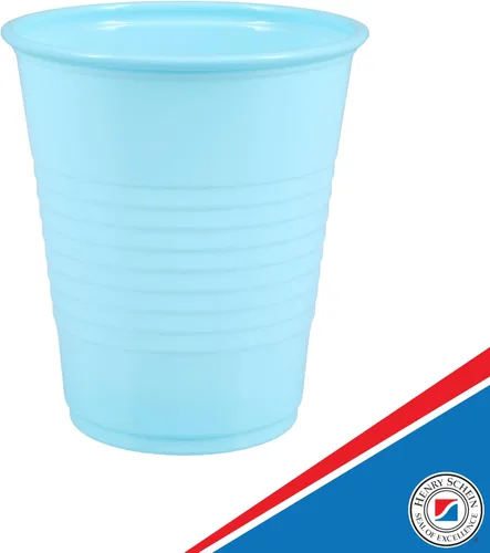 Vista 6 de Essentials Healthcare Products Vasos de plástico para beber – Caja completa de 1000 tazas – Vasos azules desechables de 5 onzas para bebidas frías