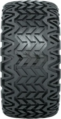 Vista 6 de GTW Combo de ruedas y neumáticos para carrito de golf de 10 pulgadas GTW Storm Trooper Ruedas negras brillantes en neumáticos Predator todo