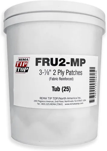 Vista 3 de Rema Tip Top FRU2-MP - Cubo de 25 parches de tela reforzada de 3-1/4 pulgadas - 2 capas