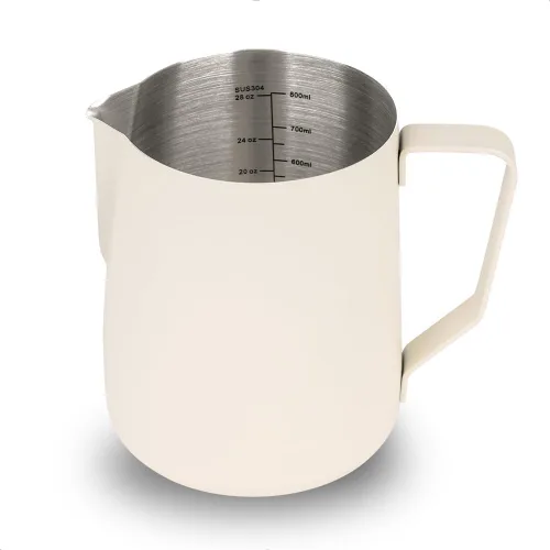 Vista 18 de watchget Jarra Espumadora de Leche 350ml/600ml/900ml/1500ml (12oz/20oz/32oz/52oz) - Jarra de Acero Inoxidable para Vapor de Espresso