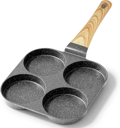 Vista 8 de GiPP Sartén antiadherente para huevos, sartén antiadherente de granito de 4 tazas para desayuno, sartén para panqueques con mango resistente al