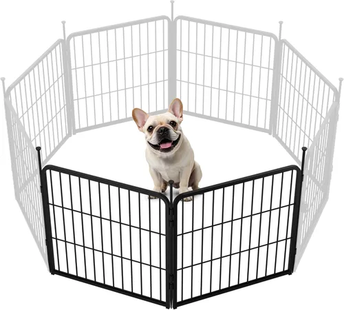 SunsGrove Corralito para perros para exteriores, resistente de 24 pulgadas, 2 paneles, corralito de juego para cachorros, para interiores, valla
