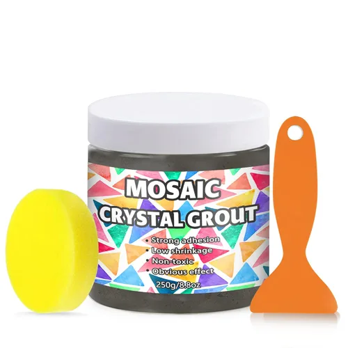 Vista 10 de Lechada de cristal de mosaico, herramientas de azulejos de mosaico, accesorios de mosaico, esencial para lechada hecha a mano y perfecto