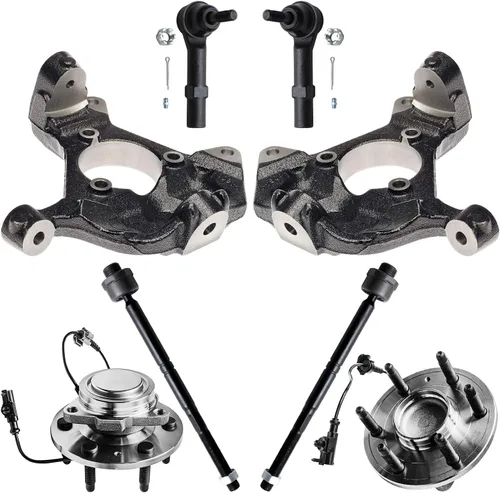 Vista 89 de Detroit Axle - Conjunto de manguetas de dirección delanteras de 2 piezas para Hyundai Accent 06-11, 2 manguetas de dirección y conjunto de buje