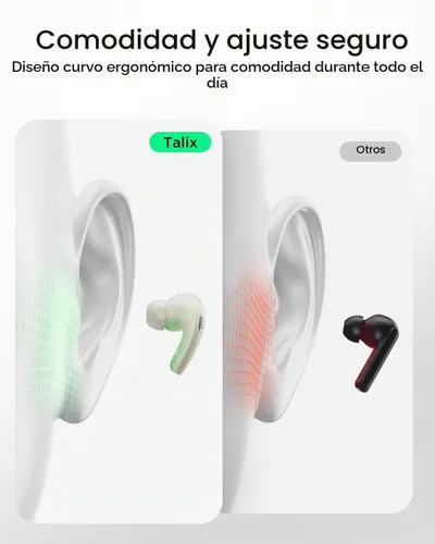 Vista 6 de Auriculares con cancelación de ruido T30 con soporte para teléfono, graves intensos, 4 micrófonos, auriculares inalámbricos Bluetooth 6.0 in, tiempo