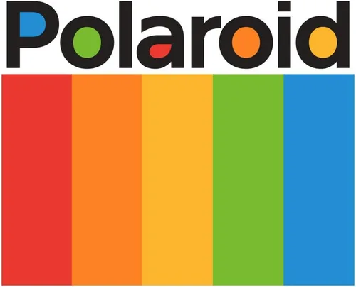 Vista 2 de Tee Luv Camiseta Polaroid Color Spectrum Logo para hombre, Blanco