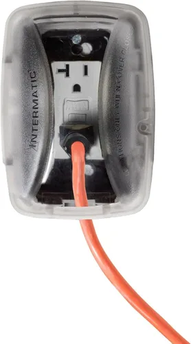 Vista 5 de Intermatic WP5100C Caja Eléctrica Resistente a la Intemperie - Una Sola Entrada, Cubierta Versátil para Tomacorriente Exterior - Diseño Seguro