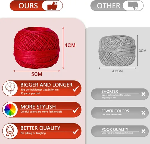 Vista 4 de 1500Y 15 bolas de perlas tamaño cardenal 8 colores del arco iris para ganchillo Hardanger punto de cruz bordado a mano