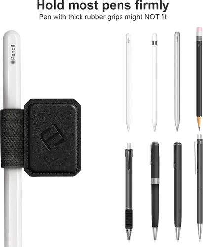 Vista 6 de Fintie Paquete de 4 soportes para lápiz Apple Pencil Pro, Apple Pencil (USB-C / 1ª / 2ª generación) y lápices capacitivos, funda elástica de piel