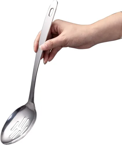Vista 8 de IMEEA Cuchara de Cocina de Acero Inoxidable Cuchara Grande para Servir Cucharas Ranuradas para Cocinar 12.8 Pulgadas, Juego de 2