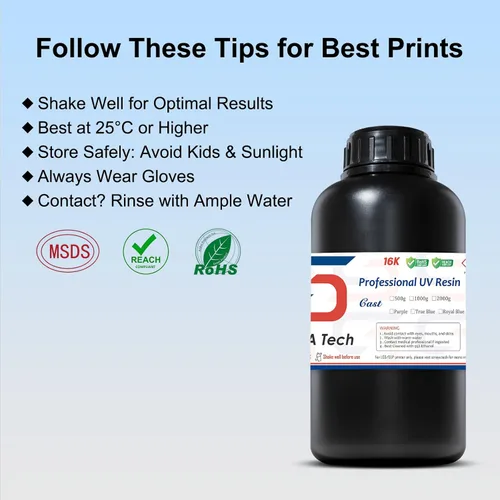 Vista 6 de Siraya Tech Resina de impresora 3D fundida, el mejor equilibrio de fácil combustión e impresión, superficie lisa, resina de curado UV de 405 nm