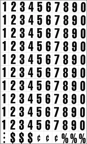 Magna Visual Números y símbolos de letras magnéticas