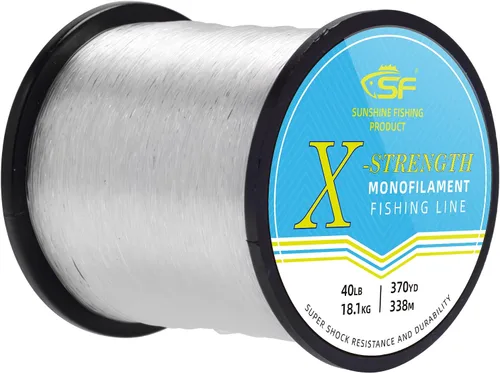 Vista 16 de SF - Línea de pesca monofilamento premium, carrete X-Strong de nailon mono material, línea líder para agua salada y agua dulce