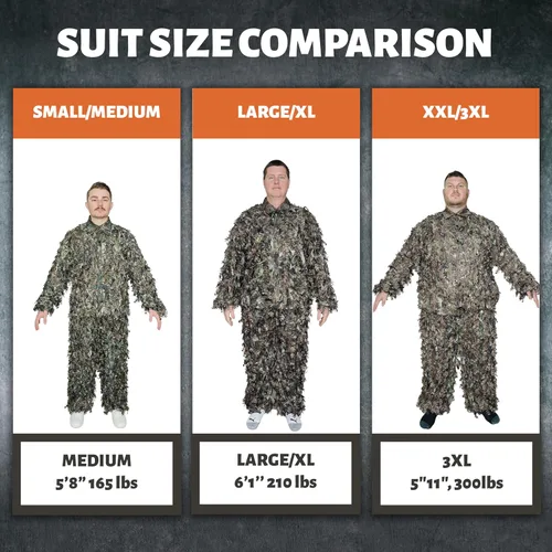Vista 5 de QuikCamo Mossy Oak 3D Leafy Camo Ghillie Suit - Breathable Quiet Mesh, Snaps and Zippered Pockets for Turkey Hunting