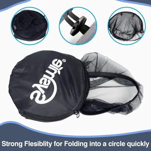 Vista 4 de Sysmie Mosquitera para cochecito Mosquitera para asiento de automóvil con cremallera, ajuste universal, calidad premium, duradera - Negro..