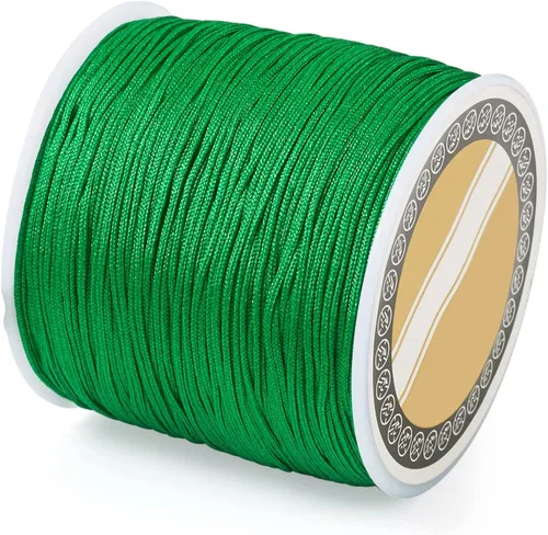 Vista 32 de Cheris - Cuerda de nailon para cuentas de 0.031 in, 328.1 ft, color negro, cuerda de macramé para hacer joyas, suministros de envoltura Kumihimo