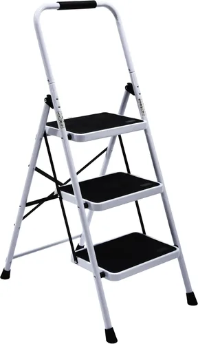 Vista 12 de Wiberwi 3 Step Ladder Folding Step Stool for Adults with Top Handrail 330 Lbs Capacity, Lightweight & Portable Step 3 Stool Ladders with Wide Pedal