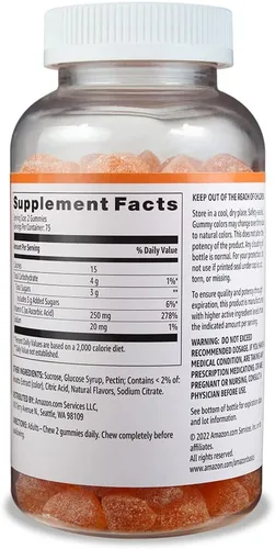 Vista 3 de Solimo - Vitamina C - 0.008 onzas, 150 gomitas (2 gomitas por porción), apoyo al sistema inmune