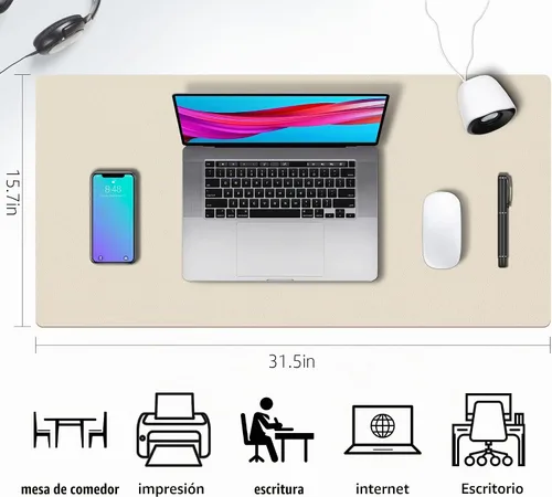 Vista 4 de Tapete de Escritorio Grande Protector – Alfombrilla Multifuncional de Doble Cara para Escritorio de Oficina, Alfombrilla de Ratón Suave