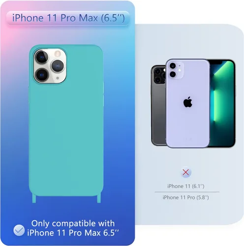 Vista 263 de Funda compatible con iPhone 8 Plus, iPhone 7 Plus/6 Plus/6S Plus con cordón, funda cruzada para iPhone con correa ajustable de silicona para iPhone