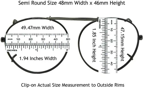 Vista 2 de Semi Round Non Polarized Clip-on Sunglasses for Men & Women-Semi Round Shape Clip On Sunglasses For Eyewear