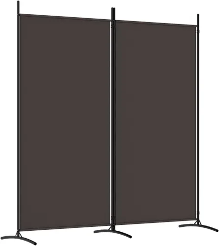 Vista 62 de vidaXL Divisor de habitación de 5 paneles en color blanco, ideal para dormitorio, sala de estar, apartamento de estudio, hecho de material de tela