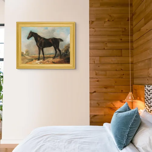 Vista 4 de Cabaña perdida Golding Constables Caballo Negro de John Constable Lienzo en marco biselado dorado Reproducción de pintura de obras de arte finas