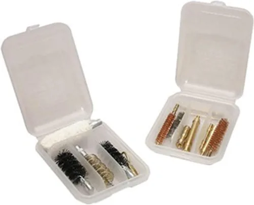 Vista 2 de MTM JAG-00 Jag and Brush Case, 4 compartimentos, fabricado en Estados Unidos, transparente