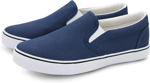 Vista 7 de Zapatos deportivos de lona para mujer, cómodos, planos, transpirables, acolchados, sin cordones, zapatos bajos