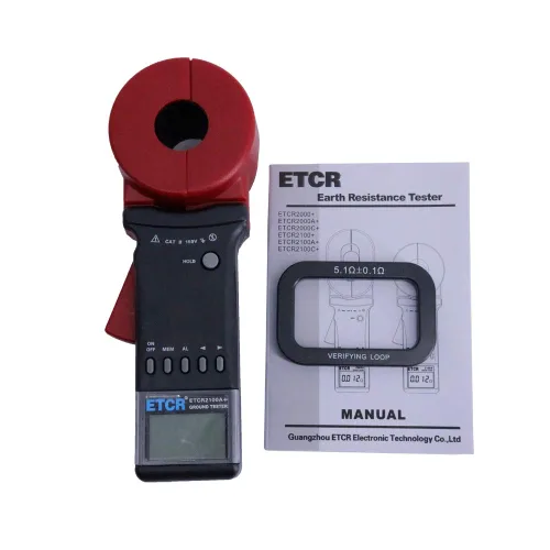 Vista 7 de ETCR2100A+ Medidor de abrazadera digital Tierra de tierra Medidor de resistencia probador de resistencia a tierra Probador de resistencia a tierra