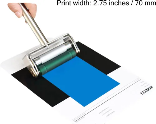 Vista 6 de Proofer manual manual de color de la rueda esparcidora de tinta, prueba de tinta, anilox cromado y rodillo de goma Proofer (empuje directo 100 LPI)