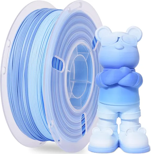 Vista 36 de Silk Rainbow 3D Printer Filament 1.75mm Multi-Color PLA Filament Fast Color Change Candy Color 3D Printing Filament, 1kg Spool Color caramelo