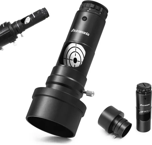 Astromania Colimador láser para telescopios newtonianos dobsonianos, alineación de telescopios de 1.25 pulgadas, 7 niveles brillantes con adaptador