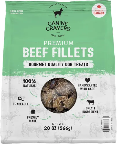 Vista 16 de Canine Cravers - Golosinas para perros de un solo ingrediente, pollo fresco de granja, alimento hipoalergénico de grado humano secado al aire